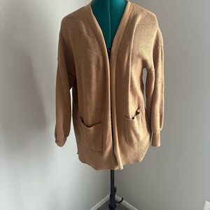 Maurices Camel/Tan Open Front Cardigan